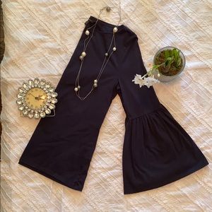 Navy Blue Banana Republic Bell Sleeve Top